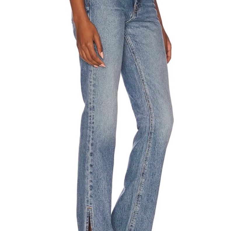 Grlfrnd Harlow High Rise Slim Boot With Slit Size 24 New